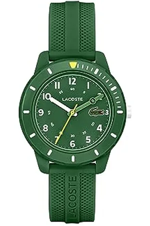 Lacoste Analog Quarzuhr für Kinder Kollektion Mini Tennis mit Grünes Silikonarmband - 2030055