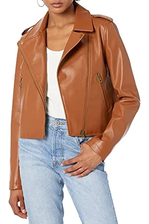 THE DROP Damen Heather Bikerjacke, Kunstleder, , S