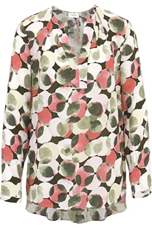 Cartoon Damen Casual-Bluse mit Punkten Khaki/Pink,34