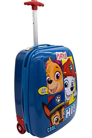 UNDERCOVER Polycarbonat Trolley - Paw Patrol - 16 Inch - mit Spanngurten und Reißverschlussfach - Teleskopstange - leicht und robust - für Kinder