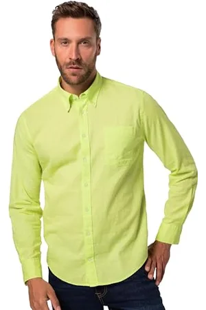 JP 1880 Herren große Größen Übergrößen Menswear L-8XL Hemd, Langarm, Leinenmix, Buttondown-Kragen, Modern Fit 5XL 782629400-5XL