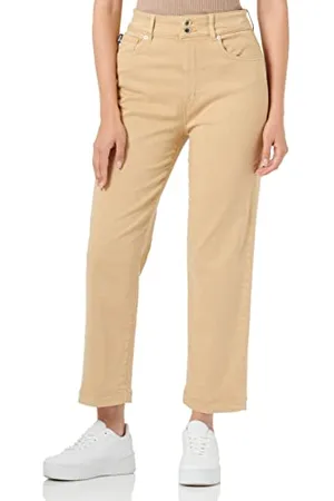 Moschino Moschino Damen Cropped Garment Dyed Twill With Black Shiny Back Tag Casual Pants, , 30 EU