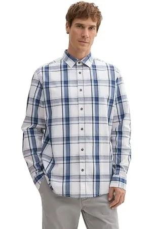 TOM TAILOR Herren Regular Fit Hemd mit Karomuster, , M