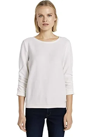 TOM TAILOR Damen Sweatshirt mit Raffarm