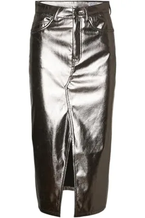 VERO MODA Damen VMVERI HR Calf PL Skirt NOOS Midirock, , Large