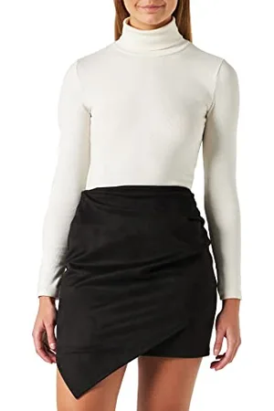 KENDALL + KYLIE KENDALL & KYLIE Damen K&K W Suede Uneven Skirt KKW3715006 Rock, Black, L