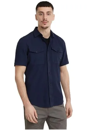 G-Star RAW Herren Marine Slim Hemd, , S