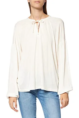 TOM TAILOR Mine to five Damen 1027715 T-Shirt, 24019 Soft Powder Beige, Large