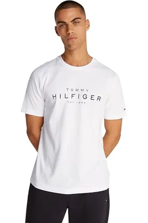 Tommy Hilfiger Herren T-Shirt Kurzarm Big Regular Fit, Weiß (White), 3XL