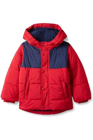 Amazon Jungen Schwere Pufferjacke mit Kapuze, , 4 Jahre