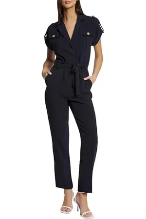 Morgan Gerader Jumpsuit mit Gürtel 34
