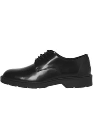 JACK & JONES JACK&JONES Herren JFWDAX Leather LACE STYD NOOS Schnürhalbschuhe, Anthracite, 44 EU