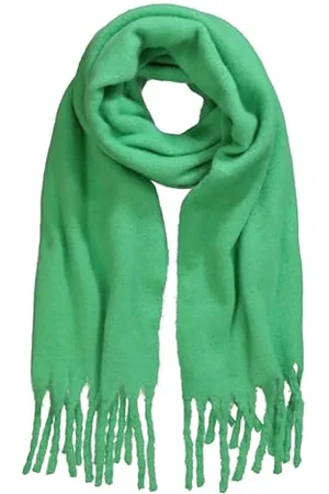 Ulla Popken Damen, Neon, Boucléstrick, Fransen Schal, , Einheitsgröße