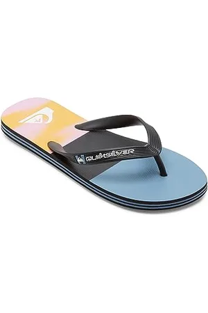 Quiksilver Herren Molokai Stripe Sandale, Black/Pink/Blue, 39 EU