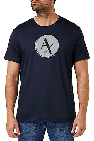 Armani Exchange Herren Slim Fit Circle Logon Ax Pima Cotton Tee T-Shirt, , M EU