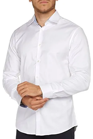 SELECTED Herren Shdonenew-mark Shirt Ls Noos Businesshemd, Bright White 1, S EU