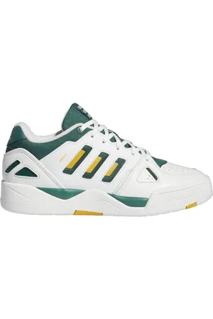 adidas Herren MIDCITY Low Shoes Basketball-Schuhe, core White/Collegiate Green/Crew Yellow, 39 1/3 EU