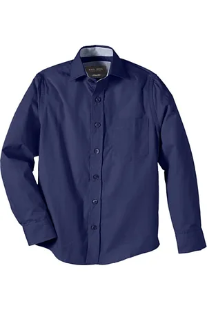 G.O.L. Jungen Hemd mit Haifischkragen, Slimfit, Einfarbig, Gr. 152, Blau (midnight-blue)