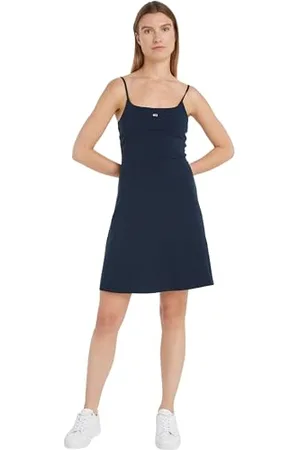 Tommy Hilfiger Damen TJW Essential Strap Dress DW0DW17988 Fit & Flare Kleider, , XXS