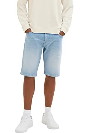TOM TAILOR Herren Slim Fit Jeans Bermuda Shorts, Blau , 38