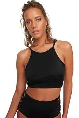 Trendyol Damen Halfter-kragen Zurück Detaillierter Bikini-top Bikini Top, , 40 EU