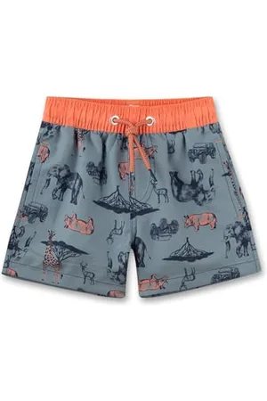 Sanetta Jungen-Badeshorts Grau | Bequeme und schnell trocknende Badehose aus recyceltem Polyester für Jungen. Bademode für Kinder 092