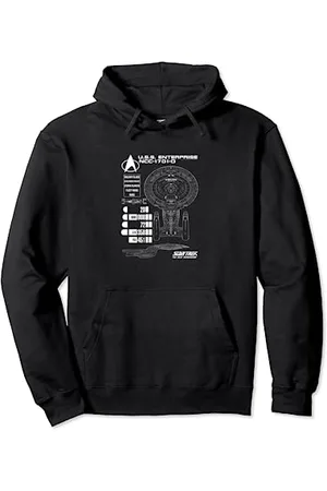 Star Trek : The Next Generation U.S.S. Enterprise Schematics Pullover Hoodie