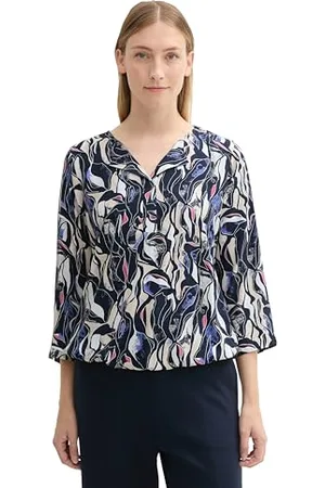 TOM TAILOR Damen Bluse mit Muster, , 40