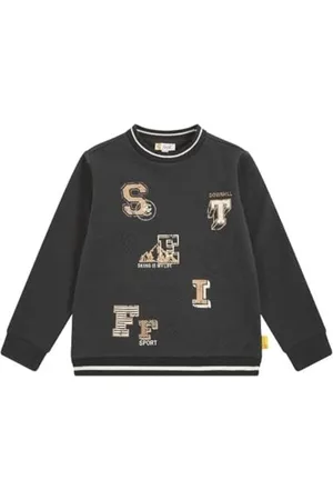 Steiff Sweatshirt EU Größe 122 , Jungen Langarm-Sweatshirt, Longsleeve für Kinder, Pullover langärmelig, Kinderoberteil, ideales Basic Shirt, bequem und weich, waschmaschinenfest