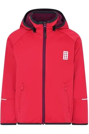 KABOOKI Jungen LWSKY 764-SOFTSHELL Jacket Softshell, Red, 140