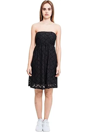 Urban classics Damen Ladies Laces Dress Kleid, Black, L
