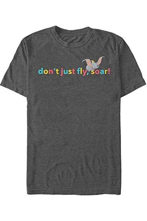 Disney Unisex Dumbo Color Fly Organic Short Sleeve T-shirt T-Shirt, , XXL