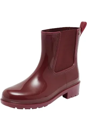 Tommy Hilfiger FLAG RAINBOOT Regenstiefel Damen, Lila (Deep Rouge), 38 EU