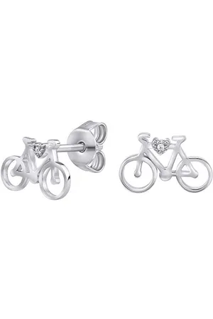 Silvego MW14247 – Damen Ohrringe aus 925 Sterling Fahrrad Ohrstecker