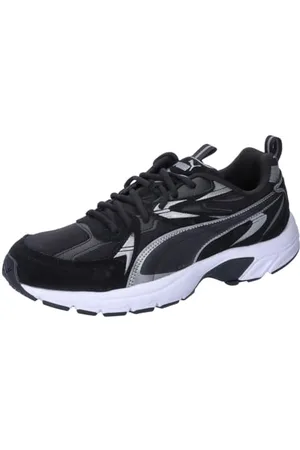 PUMA Unisex Milenio Tech Suede Sneaker, Black Aged Silver-Cool Dark Gray, 40.5 EU