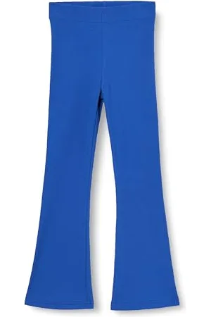 Green Cotton Mädchen Alfa Rib Flared Pants, , 128 EU