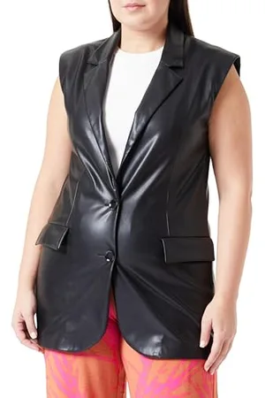 Sisley Womens 2X9WLJ00D Leather Jacket, , 38