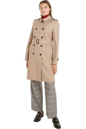 Tommy Hilfiger Damen Trenchcoat Cotton Slim Fit Kurz, , 36