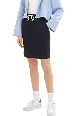 TOM TAILOR Damen 1036677 Chino Rock mit Kordel, 10668-Sky Captain Blue, 32