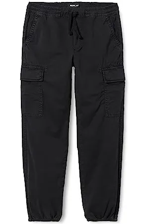Replay Mädchen Cargo-Hose mit Tunnelzug, (Schwarz), 8 Jahre