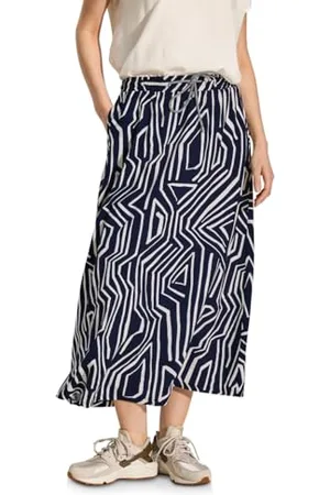 CECIL Damen B361528 Bedruckter Midi-Rock, , XL EU