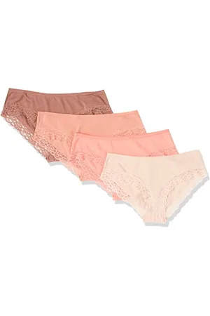 Amazon Damen Hipster-Unterwäsche Baumwolle und Spitze, 4er-Pack, , 38