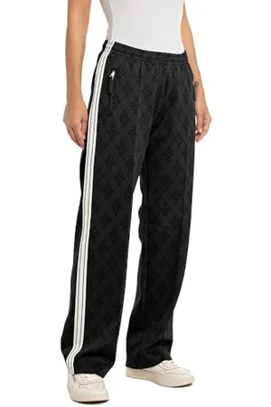 Replay Damen Stoffhose mit Seitenstreifen, Schwarz (Blackboard/Black 020), S