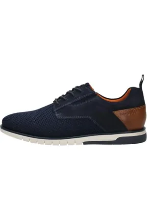 Bugatti Herren Sneaker, Männer Schnürer, Wechselfußbett,Schnuerer,straßenschuhe,Strassenschuhe,Schnuerung,Low-tie,dunkelblau (4141),41 EU / 7 UK