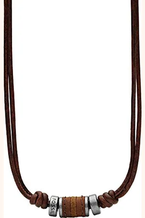 Fossil Halskette Für Männer Vintage Casual, Leder Halskette, JF00899797