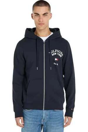Tommy Hilfiger Herren Hoodie Arched Varsity Zip Thru Zipper, , XS