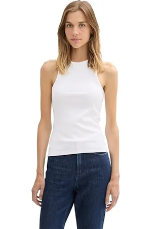 TOM TAILOR Damen Basic Tanktop mit RIPP, , XXL
