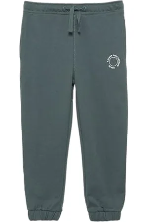 QS by s.Oliver Unisex Jogginghose aus Sweat mit kleinem Print-Detail schiefergrau 116
