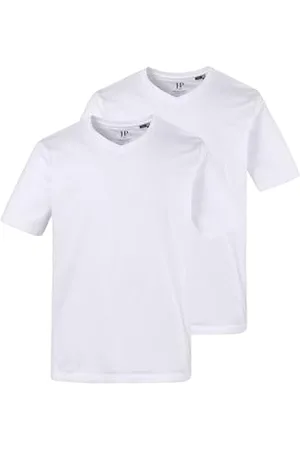 JP 1880 Herren große Größen Übergrößen Menswear L-8XL T-Shirts, Basic, 2er-Pack, V-Ausschnitt, Halbarm, bis 8 XL 6XL 711318200-6XL