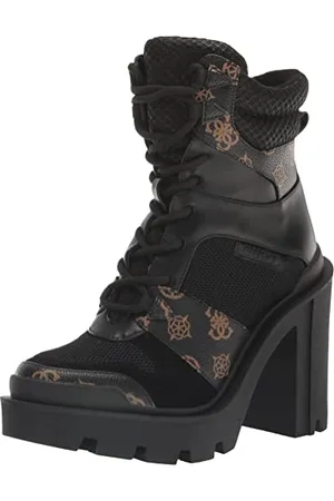 Guess Damen Tadbit Stiefelette, Schwarz/Braun 001, 9